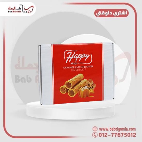 صورة بسكويت ويفر رولز بالكراميل و القرفة